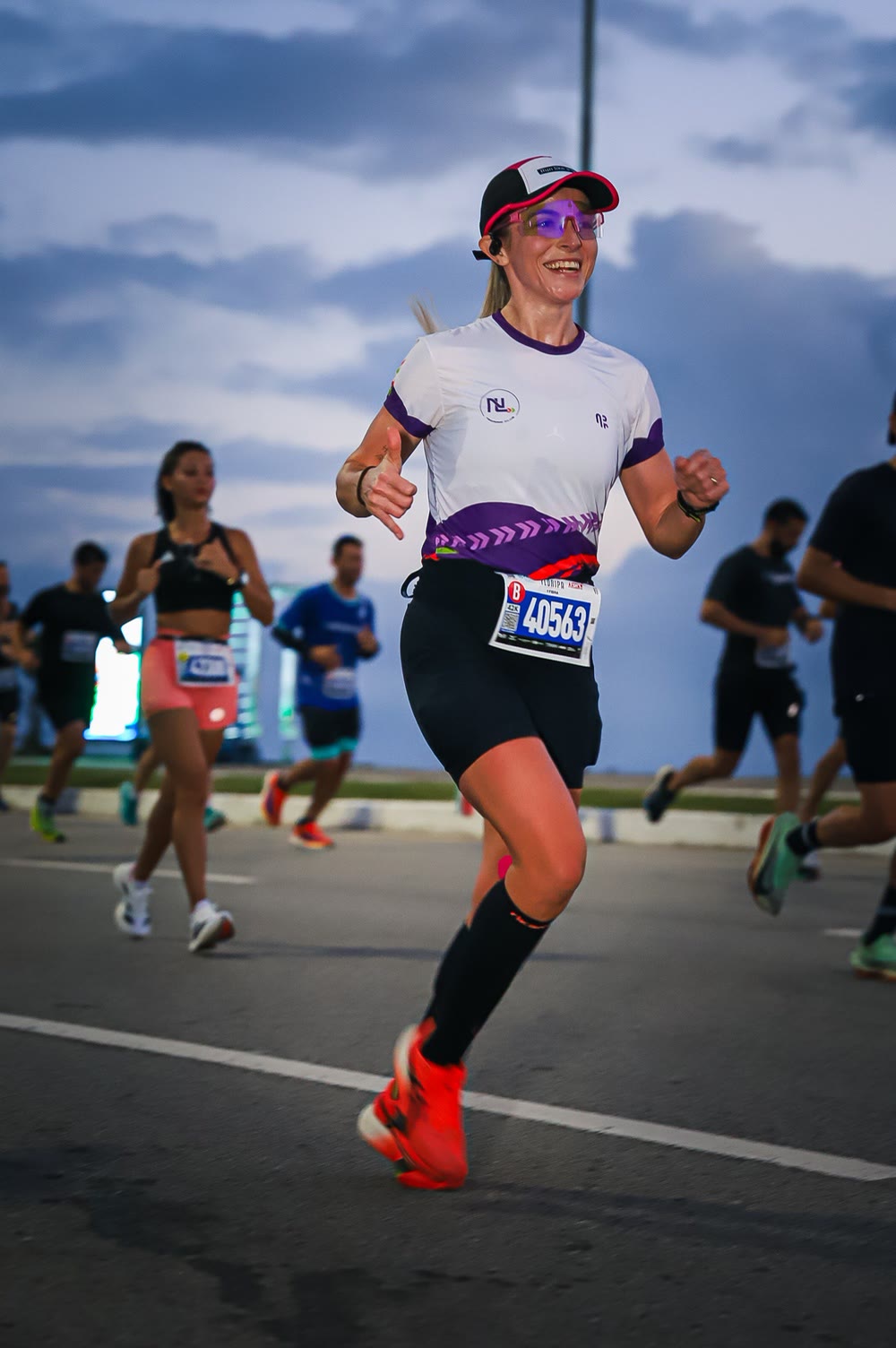Nicole Lopes em prova de corrida